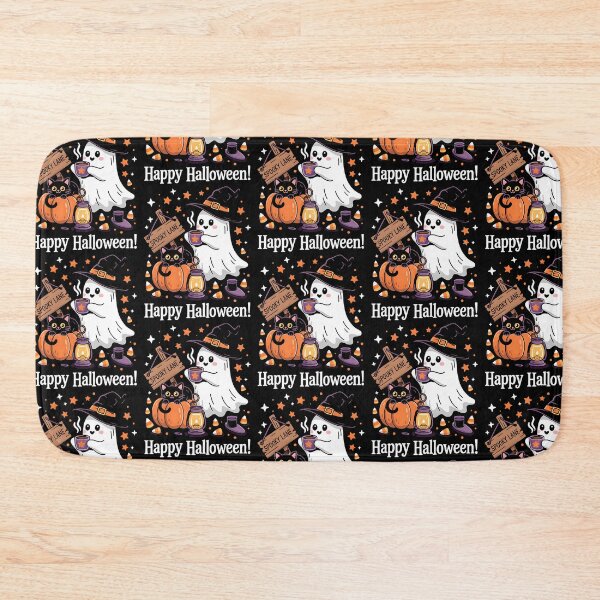 Item preview, Happy Halloween – Spooky Lane Cute Ghost designed and sold by Taans-Creation.