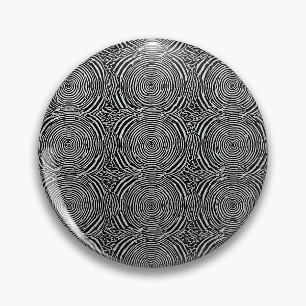 Item preview, Optical Illusion Spiral Pattern – Psychedelic Black and White Geometric Wallpaper designed and sold by PixelVibe782.