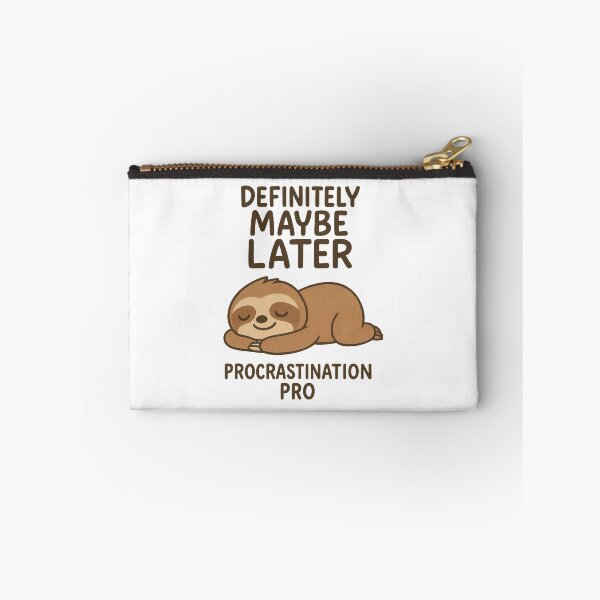 Item preview, Definitely Maybe Later - Cute Sloth Procrastination Humor Design designed and sold by inkoutninja.