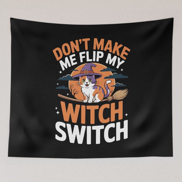 Item preview, Calico Cat Halloween Lazy Costume Flip My Witch Switch designed and sold by BakeryDozen.