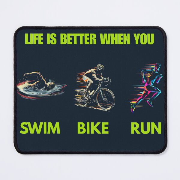 Item preview, Life Is Better When You Swim Bike Run – Triathlon Shirt / Gift for Triathletes designed and sold by endurothreads.
