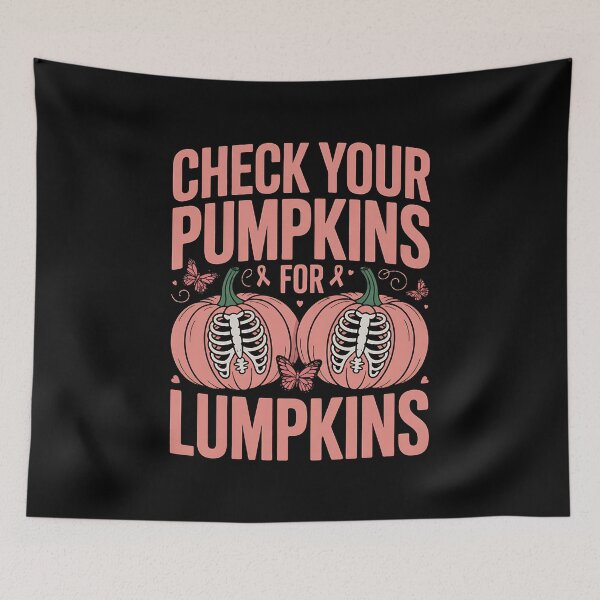 Item preview, Check Your Pumpkins Breast Cancer Awareness Halloween designed and sold by BakeryDozen.