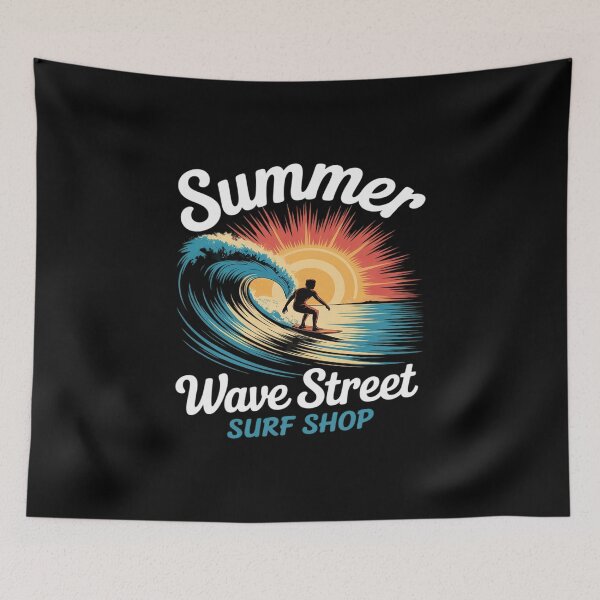 Artikelvorschau, Wave Street Classic Surf Shop Grafik Sommer entworfen und verkauft von PeteHomenick.
