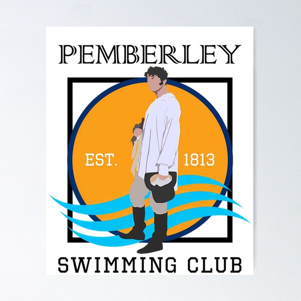 Item preview, Pemberley Swimming Club Est. 1813 - Pride And Prejudice BLACK  	 designed and sold by hknqxony45.