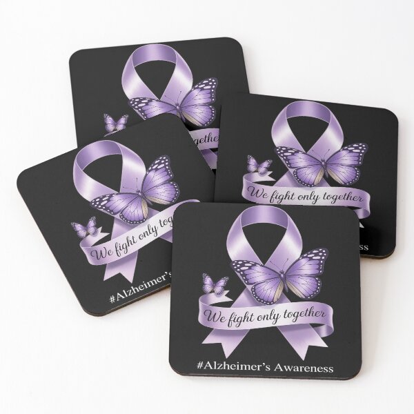 Item preview, We Fight Only Together Purple Ribbon Alzheimer's Awareness designed and sold by PeteHomenick.