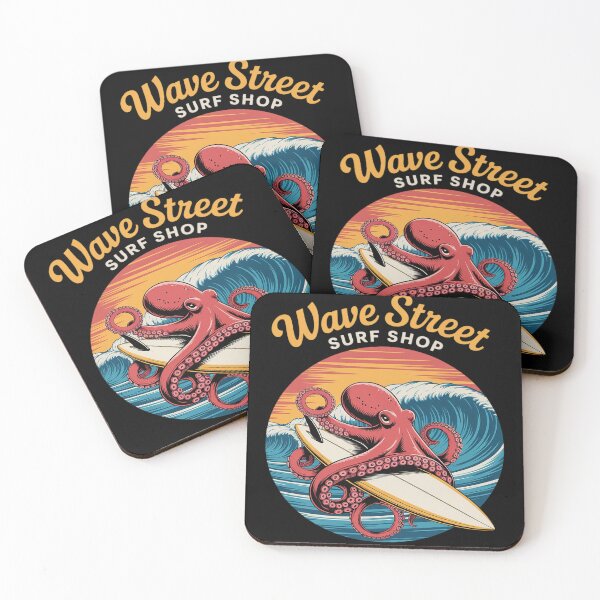 Item preview, Wave Street Surf Kraken the Waves Octo Surfer designed and sold by PeteHomenick.