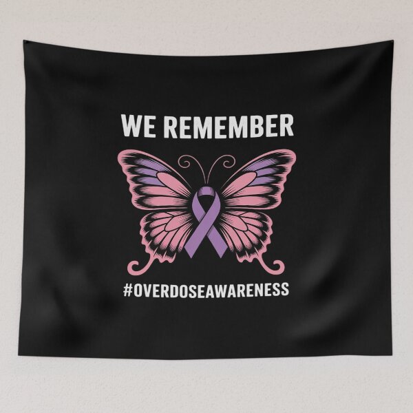 Item preview, We Remember Overdose Awareness Day Purple Ribbon designed and sold by PeteHomenick.