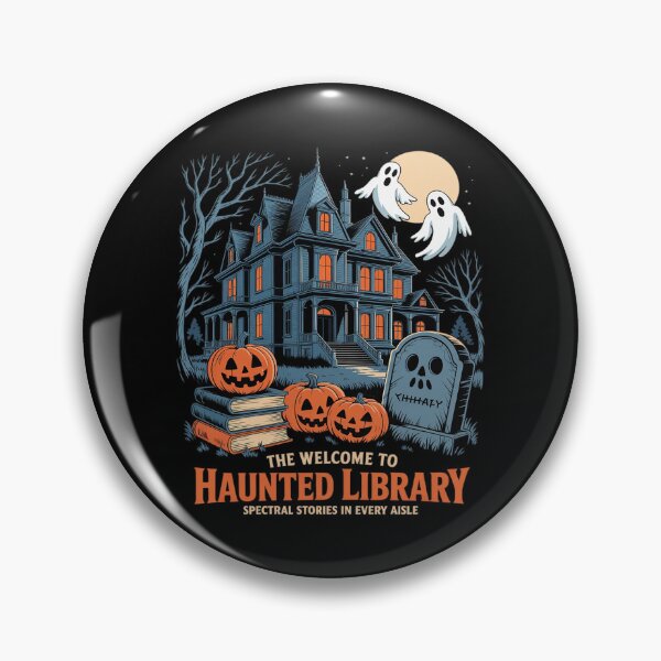 Item preview, Welcome To The Haunted Library Book Lovers Halloween designed and sold by PeteHomenick.