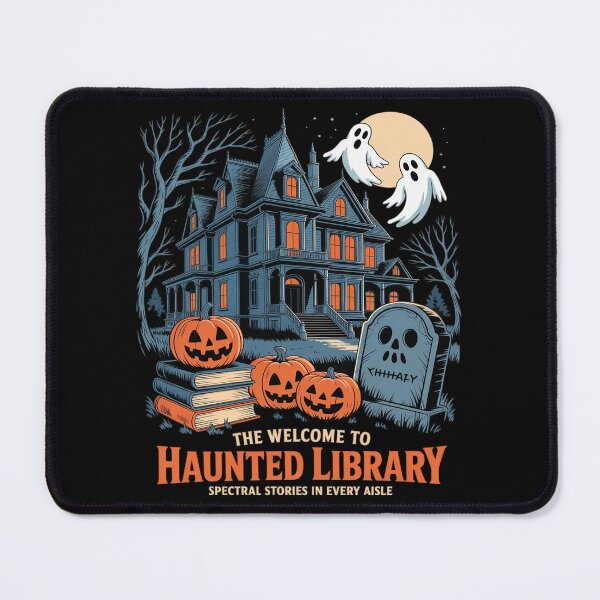 Item preview, Welcome To The Haunted Library Book Lovers Halloween designed and sold by PeteHomenick.