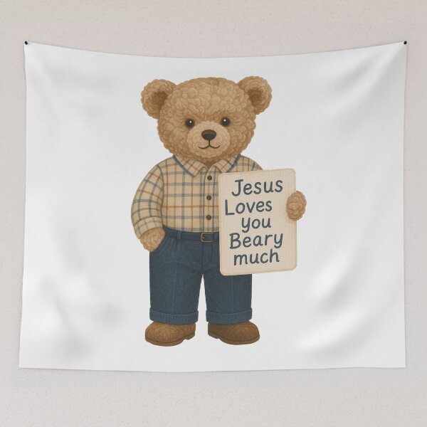 Item preview, Jesus loves you Beary much! designed and sold by LilyFaith99.