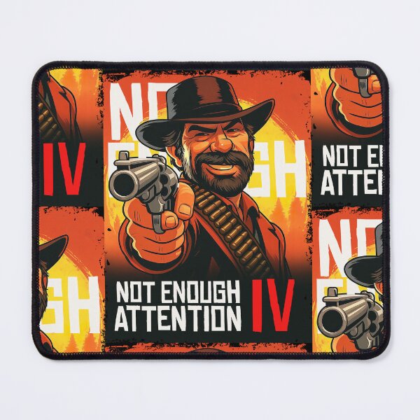 Item preview, Not Enough Attention Funny Retro Gaming Art designed and sold by Back2Collage.