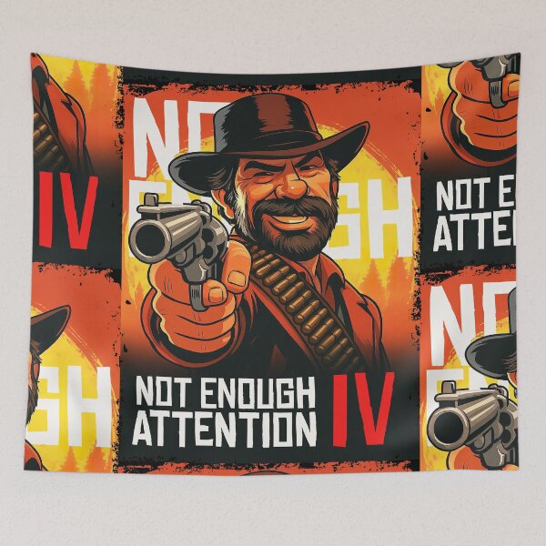 Item preview, Not Enough Attention Funny Retro Gaming Art  designed and sold by Back2Collage.