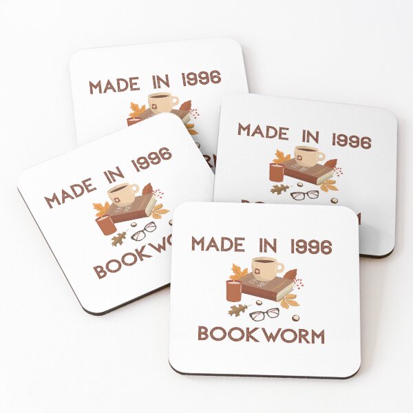 Item preview, Made in 1996 Bookworm | Vintage Reader Gift | Cute Book Lover Design with Books and Coffee designed and sold by luckyhue.