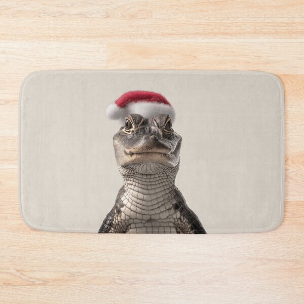 Item preview, Alligator with Christmas Hat – Festive Alligator Xmas Design designed and sold by LazyOwlStore.