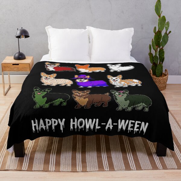 Artikelvorschau, Lustiger Corgi-Hund Halloween Happy Howl-o-ween entworfen und verkauft von mrjxbbongv37.