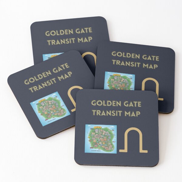 Item preview, Golden Gate Transit Map designed and sold by Adrianzebrowski.