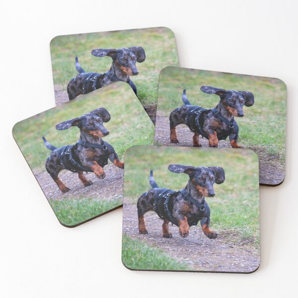 Item preview, Dachshund Dog having Fun Running designed and sold by VanGaldo.