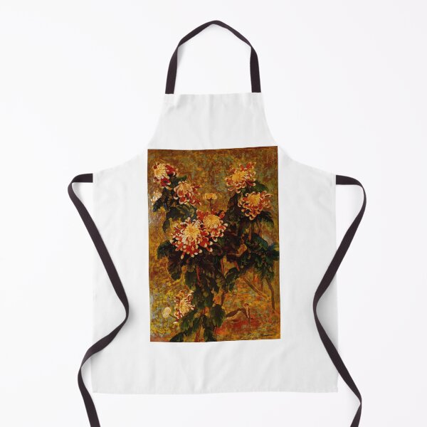 Item preview, 29 Red and Gold Chrysanthemums with Bird – Autumn Garden Glow designed and sold by tassimtixhie.