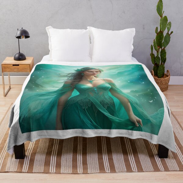Item preview, Seafoam Green Fairy in a Starlit Sky designed and sold by PomandLeo.