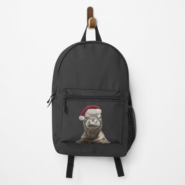 Item preview, Komodo Dragon with Christmas Hat – Festive Komodo Dragon Xmas Design designed and sold by LazyOwlStore.