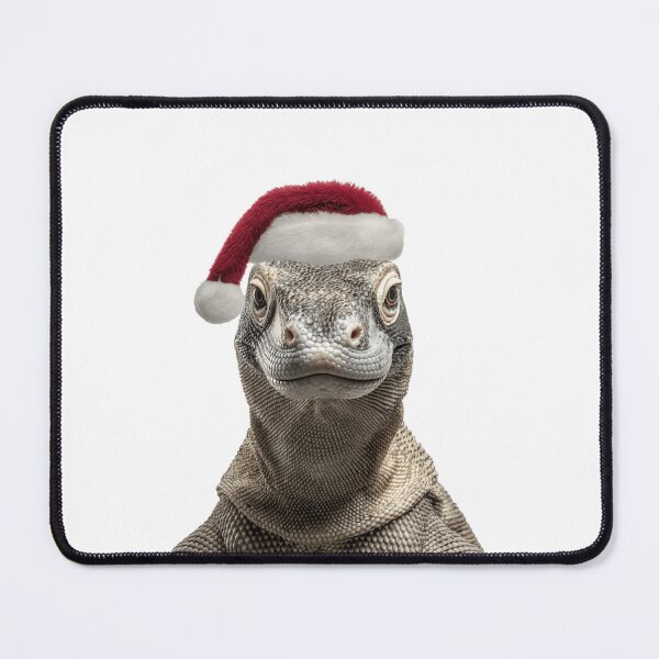 Item preview, Komodo Dragon with Christmas Hat – Festive Komodo Dragon Xmas Design designed and sold by LazyOwlStore.