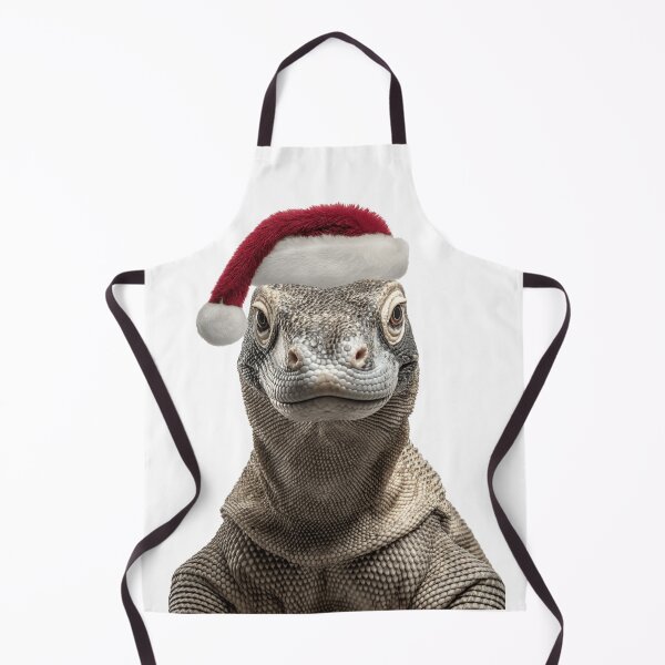 Item preview, Komodo Dragon with Christmas Hat – Festive Komodo Dragon Xmas Design designed and sold by LazyOwlStore.