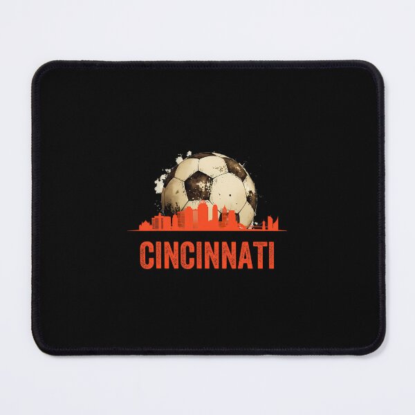 Item preview, Cincinnati Soccer Queen City Skyline Futbol Fan designed and sold by crocrfpt35.