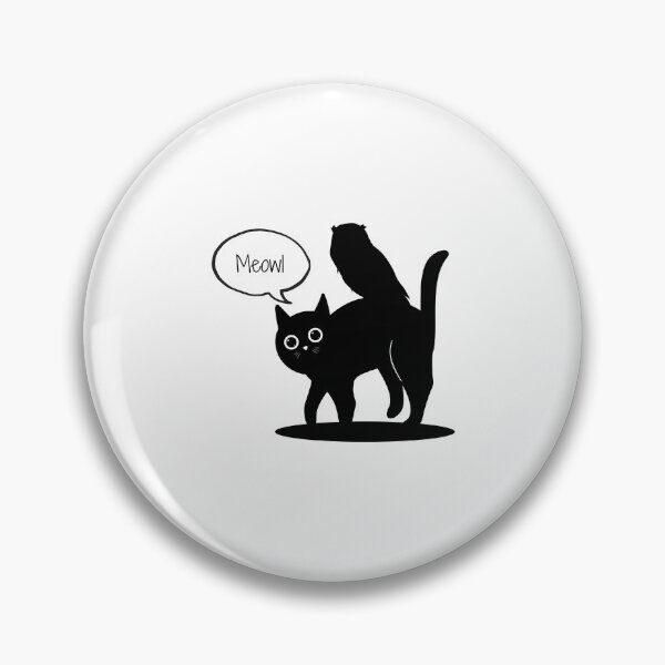 Item preview, Meowl Funny Black Cat Halloween Design Spooky Cat Pun designed and sold by luckyhue.