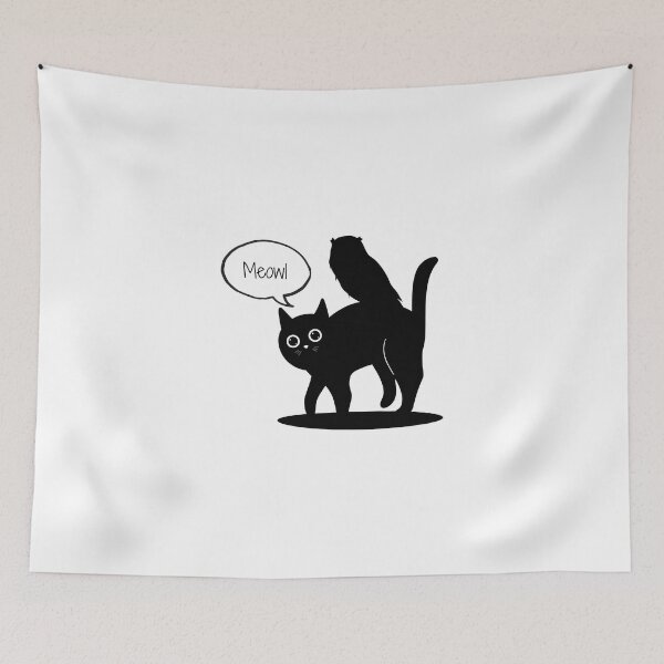 Item preview, Meowl Funny Black Cat Halloween Design Spooky Cat Pun designed and sold by luckyhue.