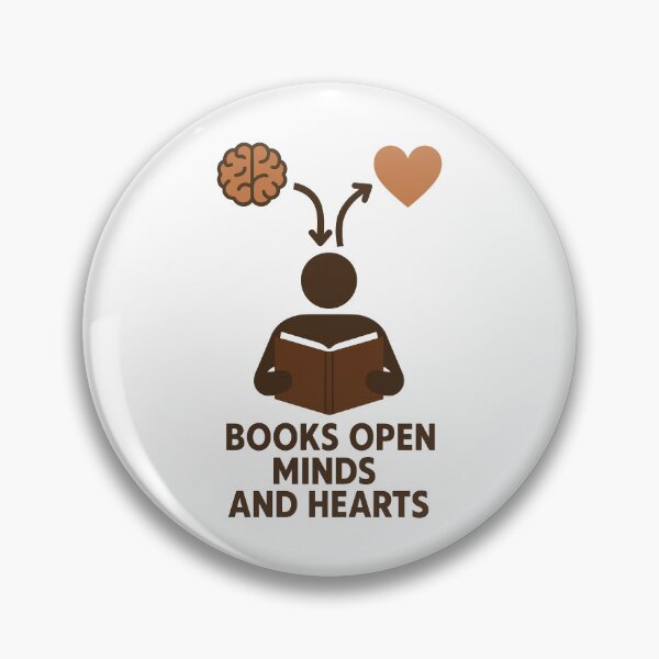 Item preview, Books Open Minds and Hearts - Minimalist Book Lover Reading Quote Design designed and sold by inkoutninja.