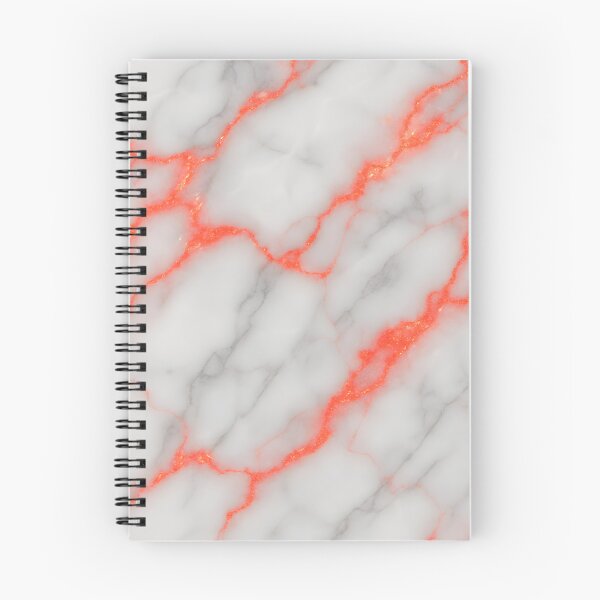Item preview, White Marble with Neon Red Veins Seamless Pattern designed and sold by SassyArtistry.