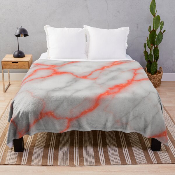 Item preview, White Marble with Neon Red Veins Seamless Pattern designed and sold by SassyArtistry.