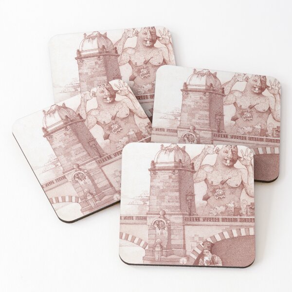 Item preview, Golem of Prague folktale illustration designed and sold by AlexQuigley.