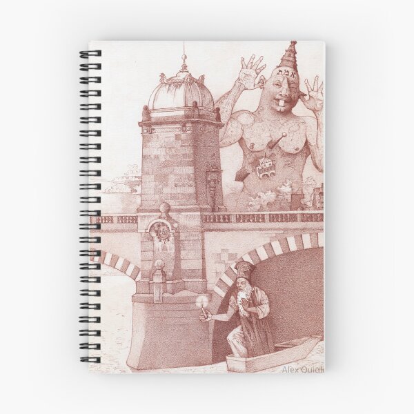 Item preview, Golem of Prague folktale illustration designed and sold by AlexQuigley.