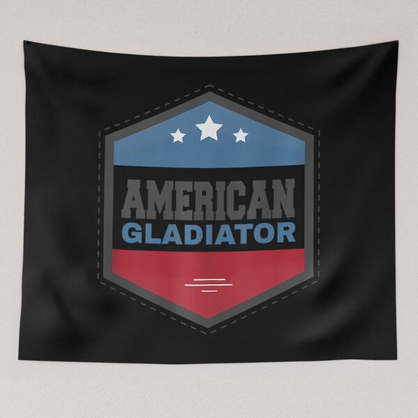 Item preview, American Gladiator USA flag gym sports quote humor 		 designed and sold by blqwitakffr77.