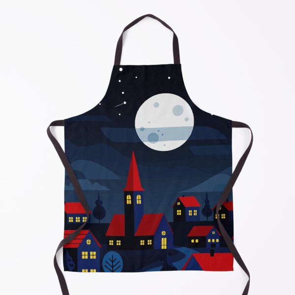 Item preview, Illustration of a peaceful night town designed and sold by Design4uStudio.