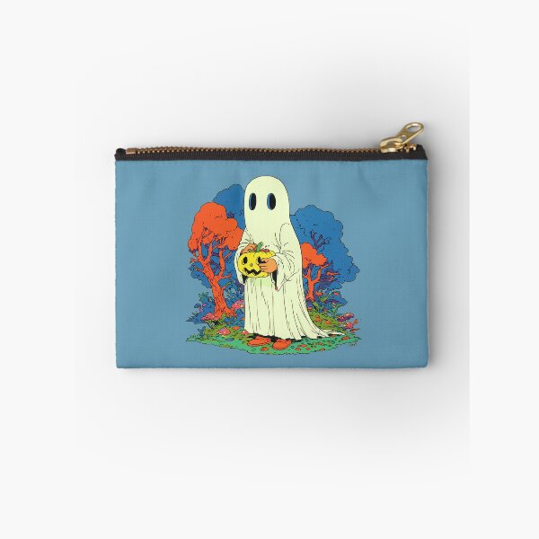 Item preview, Spooky Vintage White Ghost Holding a Pumpkin designed and sold by GhostDigger.