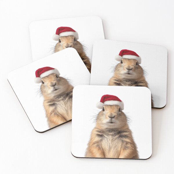 Item preview, Prairie dog with Christmas Hat – Festive Prairie dog Xmas Design designed and sold by LazyOwlStore.