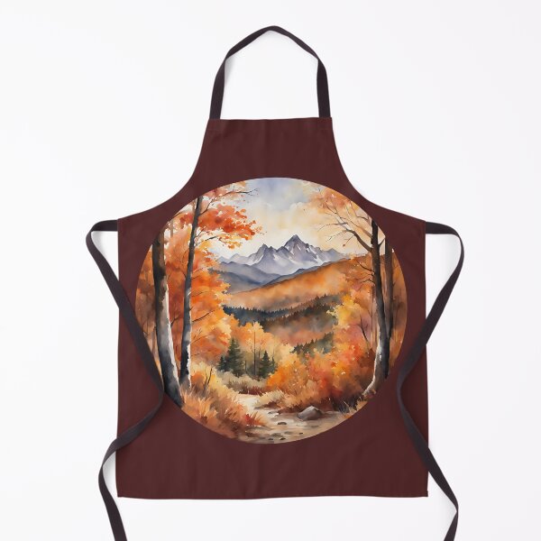 Item preview, Fall vibes, autumn mountains landscape, autumn trees, , autumn colors, spirit week, watercolor pattern designed and sold by KolorellaS.