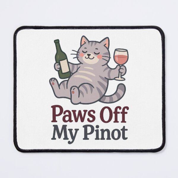 Item preview, Paws Off My Pinot - Funny Wine and Cat Lover Humor Design designed and sold by inkoutninja.