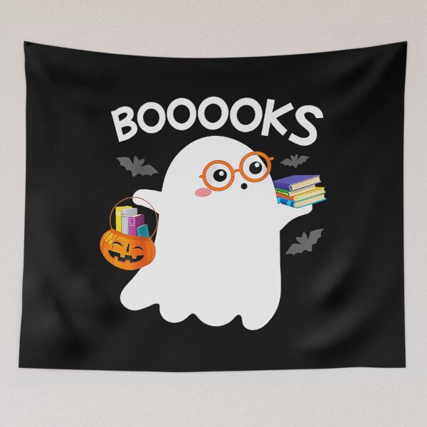 Item preview, Halloween Booooks Cute Ghost Reading Library Books Halloween 		 designed and sold by mjcxujrokt68.