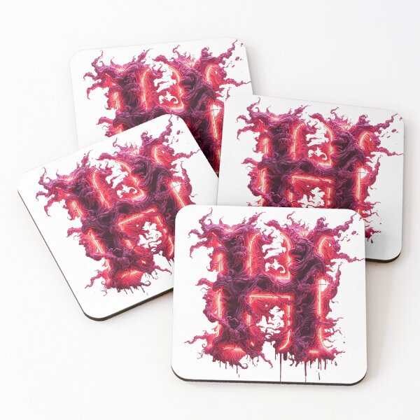Item preview, Blood font lettering. Letter E, F, G, H dripping red liquid text effect for Halloween designed and sold by PWDigitalArt.