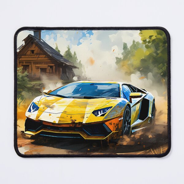 Item preview, Extreme Supercar Splashing Mud Near Rustic Countryside Cottage designed and sold by RevUpDesign.