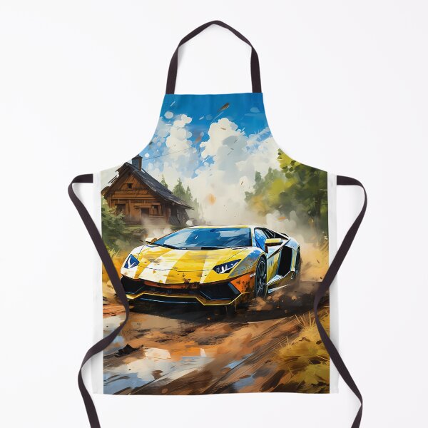 Item preview, Extreme Supercar Splashing Mud Near Rustic Countryside Cottage designed and sold by RevUpDesign.