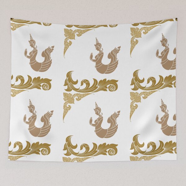 Item preview, Thai Kanok Pattern – Traditional Brown Heritage Art designed and sold by Happyfreedom.