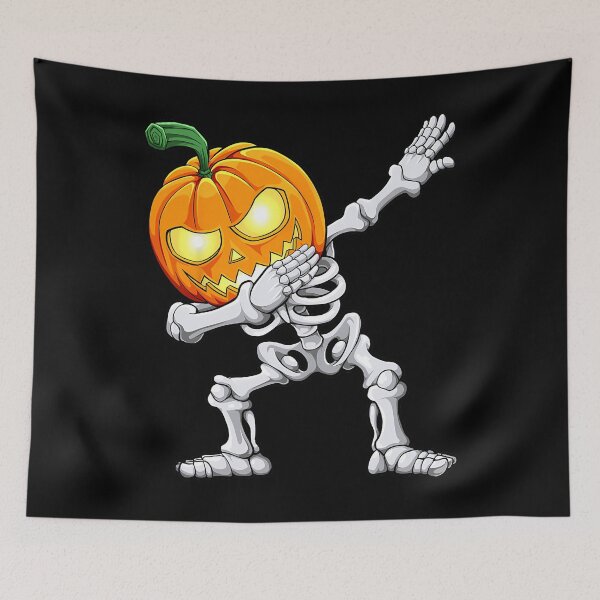 Item preview, Halloween 	 Dabbing Skeleton Scary Pumpkin Jack O Lantern 		 designed and sold by mjcxujrokt68.
