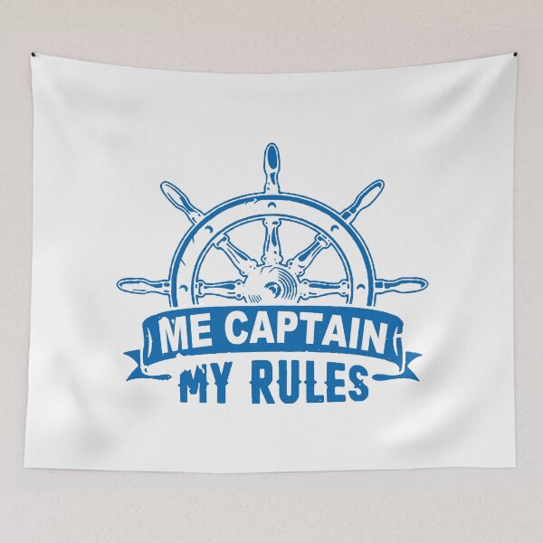 Item preview, Me Captain My Rules; My Boat My Rules; designed and sold by StickerApe.