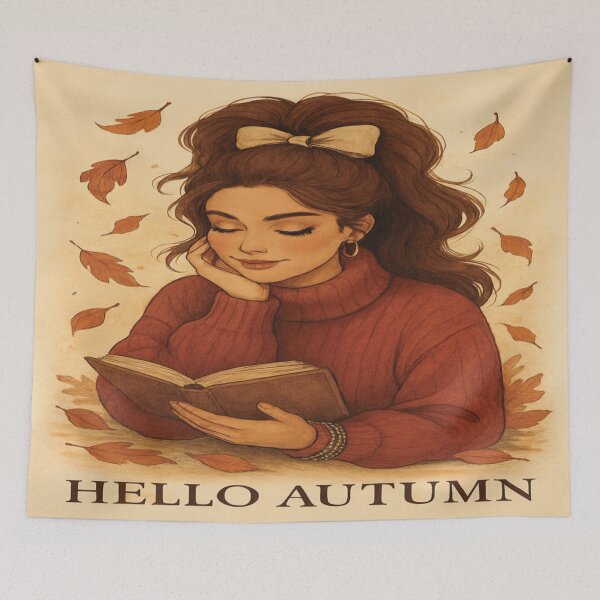 Item preview, "Cozy Autumn Vibes with Bookish Charm" designed and sold by Mindful56.