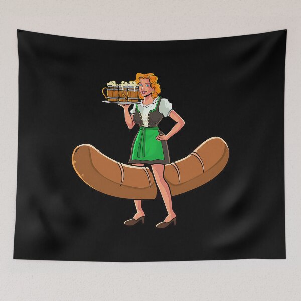 Item preview, Funny Barmaid Oktoberfest German 	 Bartwurst Dirndl 		 designed and sold by fnvdvuscj88.