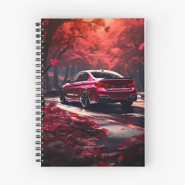 Item preview, Sports Sedan Driving Under Vibrant Red Autumn Trees designed and sold by RevUpDesign.